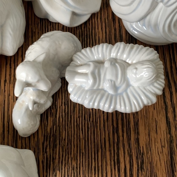 Arnels Pottery Vintage Nativity set Blue Christmas‎ Holy Family Handmade set 10p - Picture 4 of 17